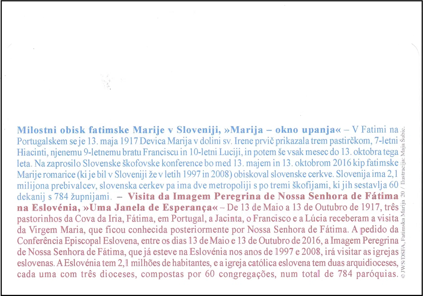 MILOSTNI OBISK FATIMSKE MARIJE